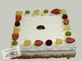 Slagroomtaart vierkant