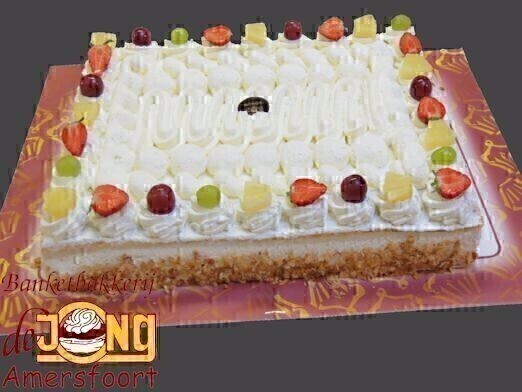 Slagroomtaart vierkant