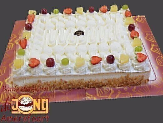 Slagroomtaart vierkant